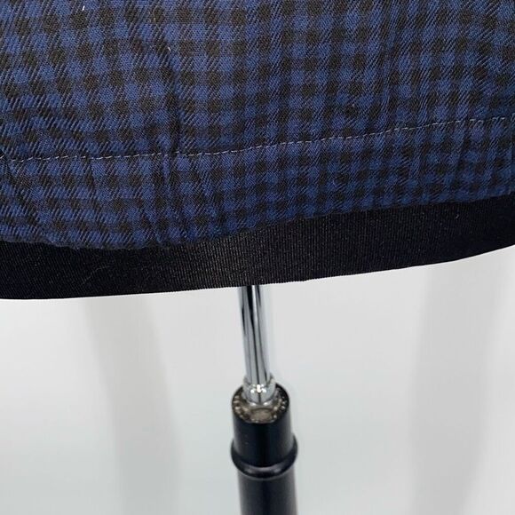 TOPMAN UK Plaid Harrington Jacket Collared Cotton Blue Black‎ Large - Picture 10 of 16